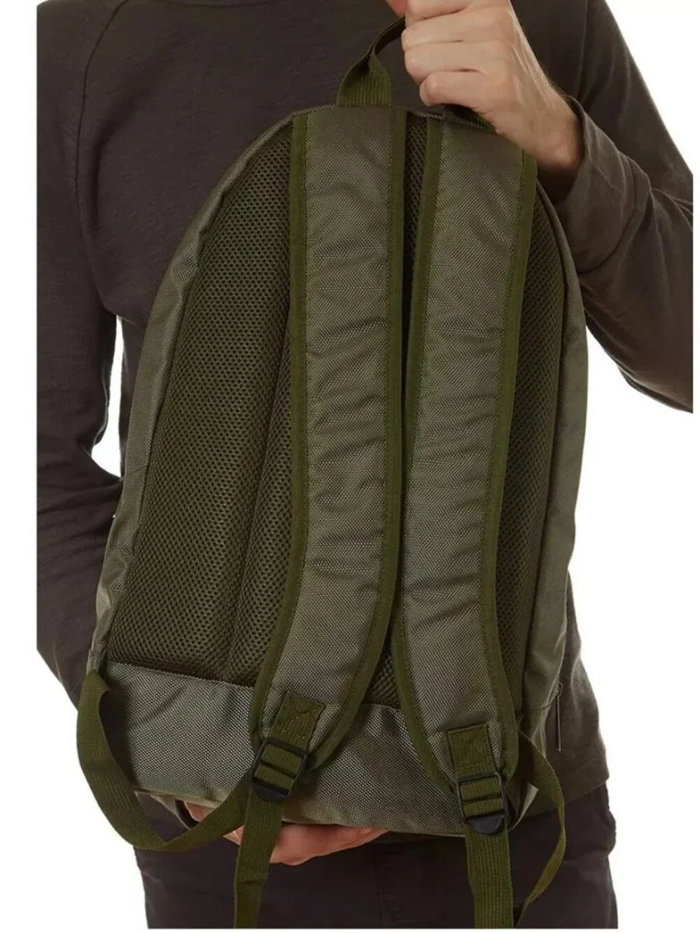 PX Men's Mike Polyester Backpack, Olive Green, One Size